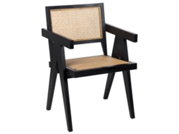 Silla De Diseño Beliani Westbrook Ii De Caoba Negro 55x58x82