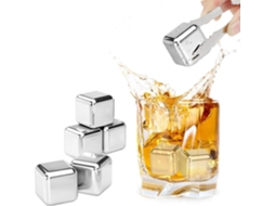 Cubos Gelo Aço Inoxidável Resfriar Bebidas Reutilizáveis BRILVIBERA