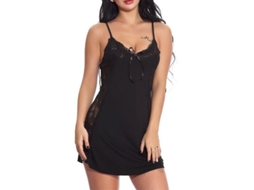2026 traje de Noche Sexy para Mulher com Calcinha de Malha e Gola de Encaje Floral
