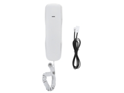 Telefone De Mesa Branco A061 Com Suporte De Parede Sem Interrupção