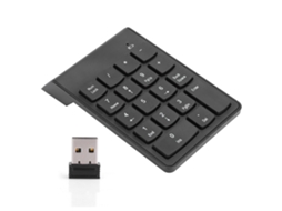 Teclado Numérico Sem Fio Mini 2.4ghz 18 Teclas Contabilidade Financeira Para Pc/desktop Preto
