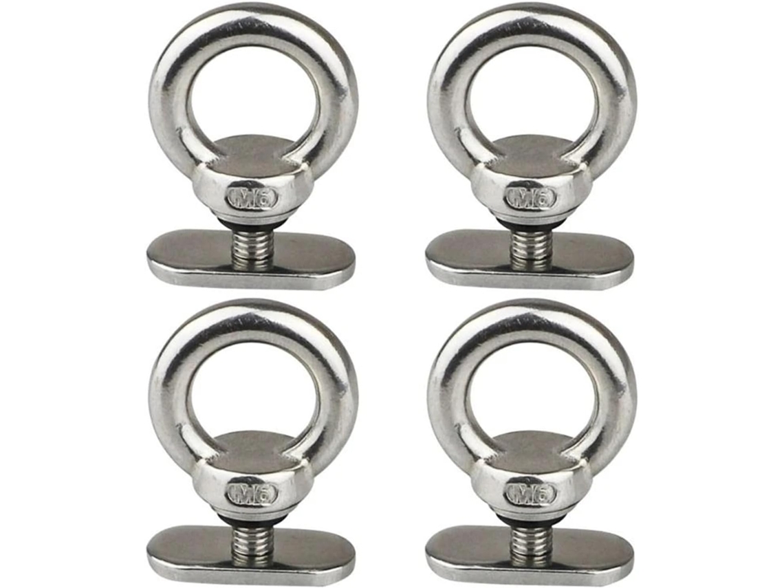 Conjunto De 7 Peças Olhais Amarração Para Trilho, Acessórios De Substituição Em Aço Inoxidável Para Caiaque, Porcas E