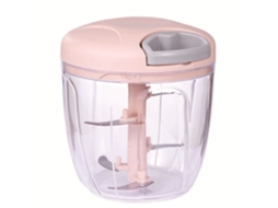 Cortador de Cebola Manual 900 Ml Cortador de Cebola Manual com Cordão Transparente para Cortar Cebola Alho Frutas e Vegetais Rosa
