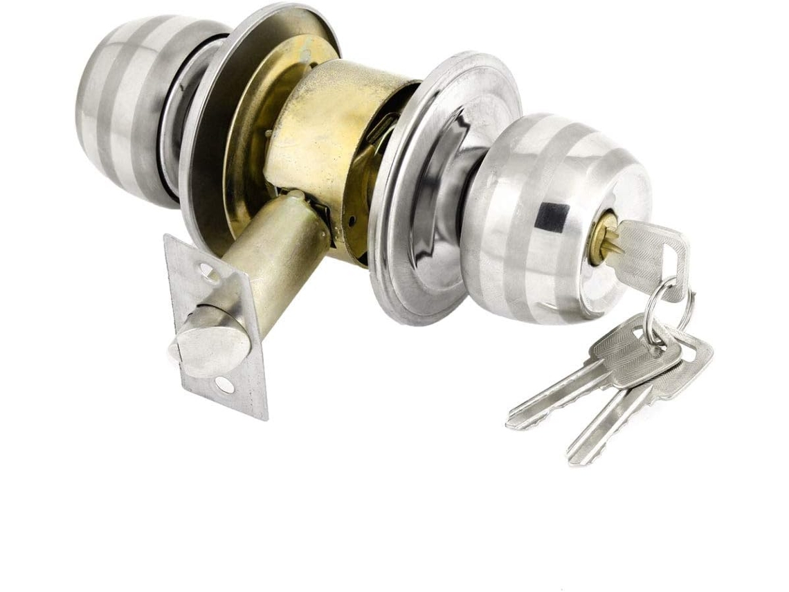 Fechadura Tubular Para Porta De Quarto Aexit House, 17cm De Comprimento, Com Conjunto De 3 Chaves