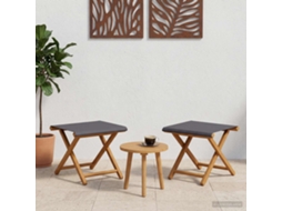 Vidaxl Cadeira De Deck 2 Pcs Madeira Sólida De Eucalipto Cinzento