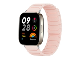 Bracelete Para Redmi Watch 3 - Silicone Magnético Areia Rosa