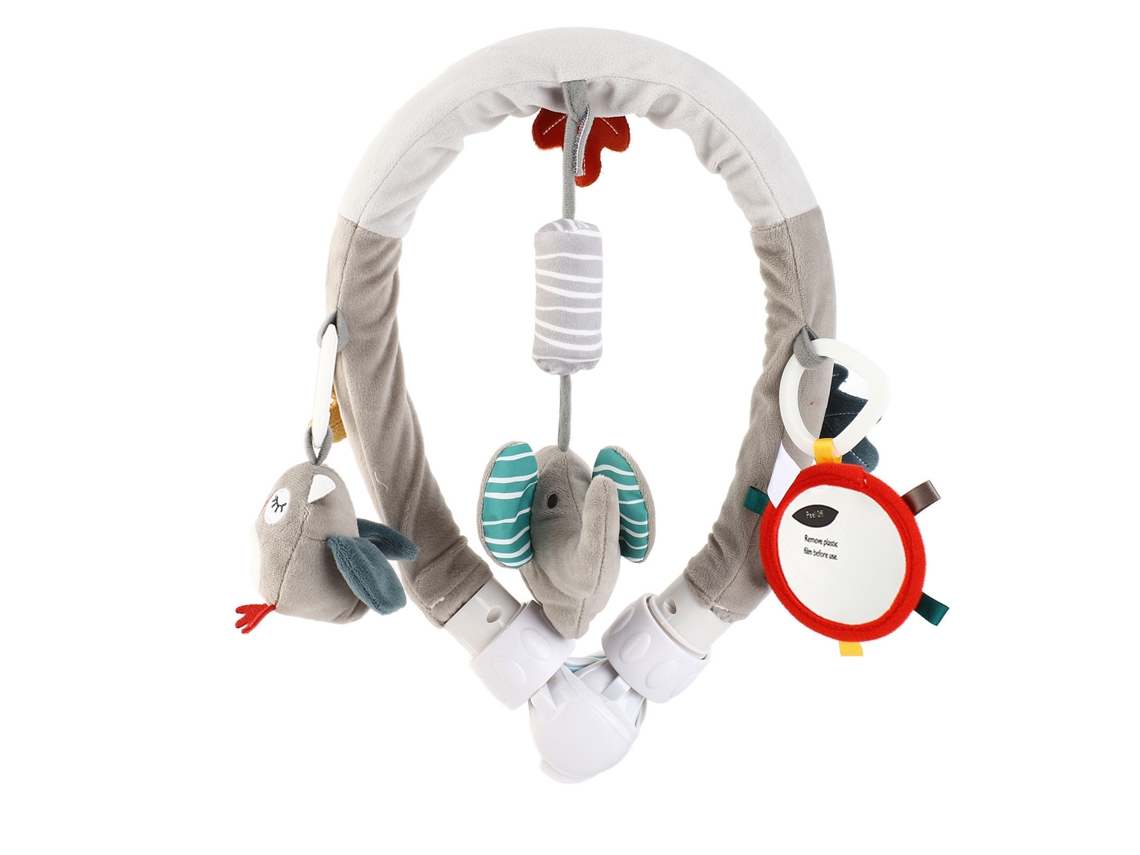 Mali arco Brinquedo para Carrinho de Bebê com Tema Animal Ajustável para Bassinet e Carro