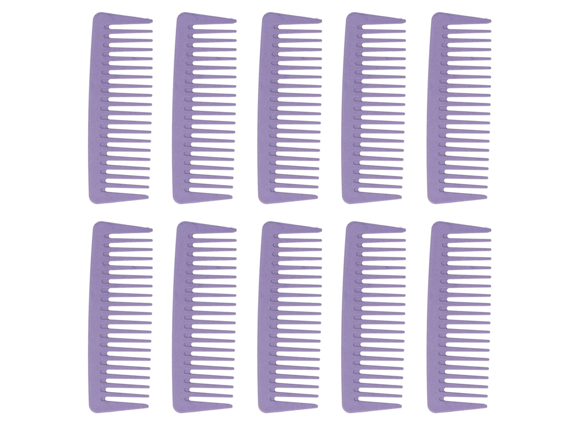 10pcs Pente De Dentes Largos Para Cabelo Crespo Molhado Longo, Pente Ergonômico Portátil Para Cuidado Capilar