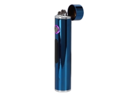 Isqueiro Elétrico Sem Chama Usb Com Display Azul Ice