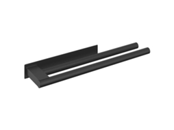 Conjunto 1 Decoração De Banheiro Vidaxl Preto Aço Inoxidável (40 X 9 X 4 Cm)