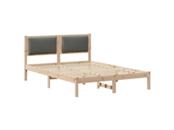 Estrutura da Cama com Cabeceira Cinza Escuro 140x200 cm MAISON EXCLUSIVE