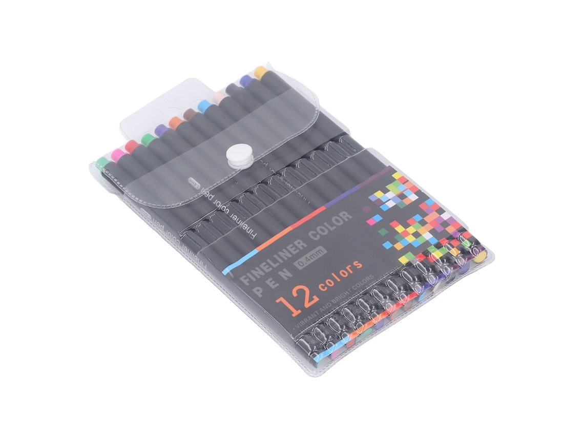 Laxiscreed Conjunto De Canetas De Sublimação Com Estojo Multicolor E Ponta Fina 0,4mm Para Artes E Crafting