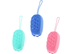 Conjunto De 3 Escovas Banho Silicone Callaron, Macias E Esfoliantes, Para Limpeza Do Corpo