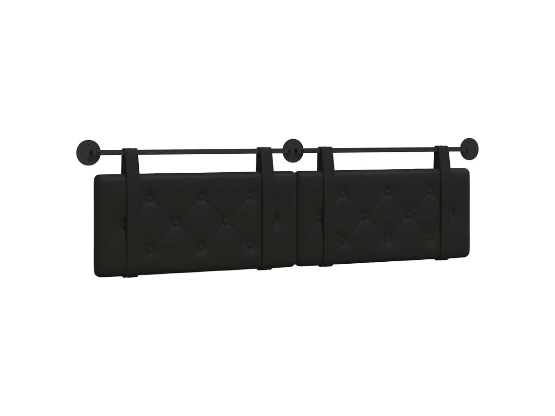 Conjunto 1 Cabeceira Vidaxl Preto Couro Sintético (170 X 55 X 5 Cm)