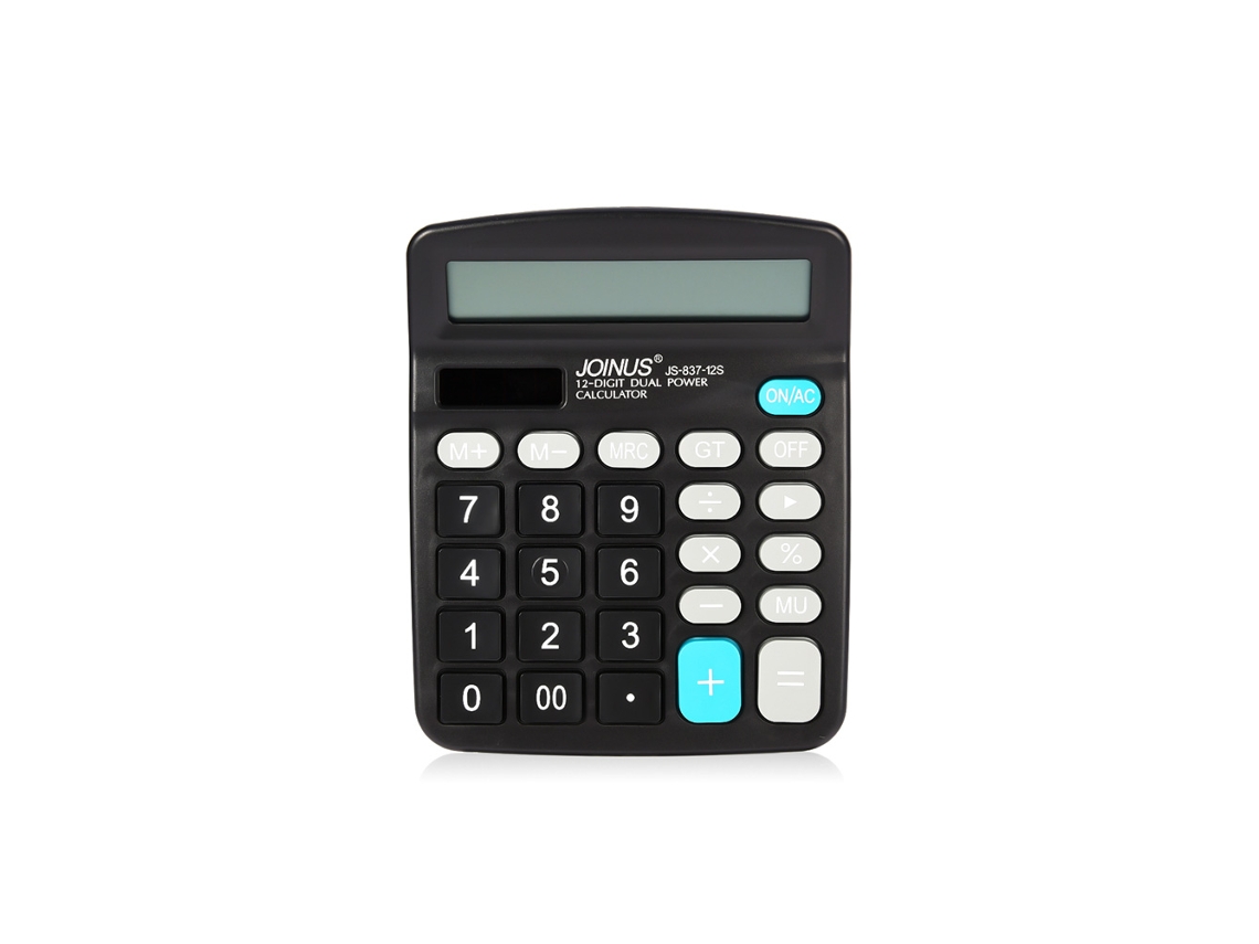 Calculadora Financeira Mesa Eletrônica 12 Dígitos Solar Bateria