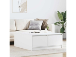 Vidaxl Mesa De Centro Com Gavetas 100x100x40 Cm Branco