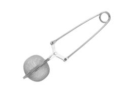 Infusor De Chá Esférico 2 Peças Com Cabo Aço Inoxidável