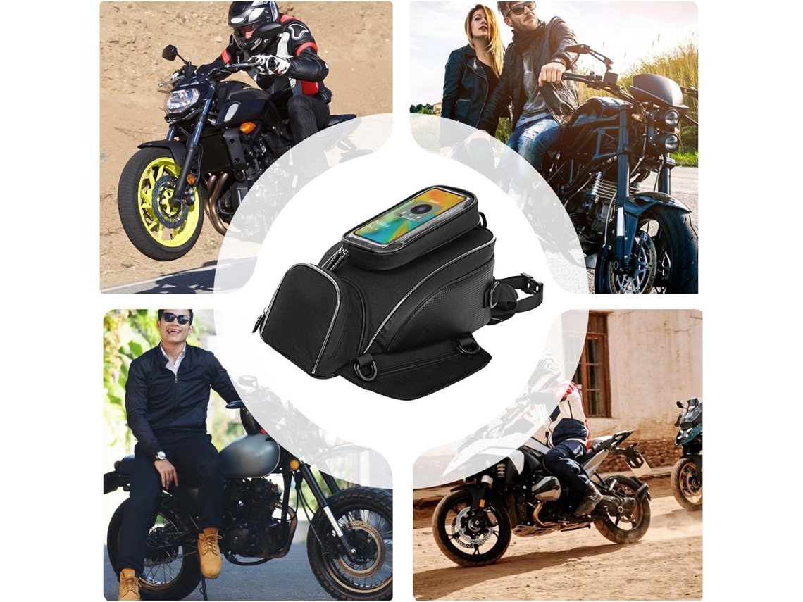 Bolsas Utilitárias para Motocicleta Bolsa Traseira para Selim com Suporte Impermeável Portátil - Armazenamento de Empurrar SFUSHOS