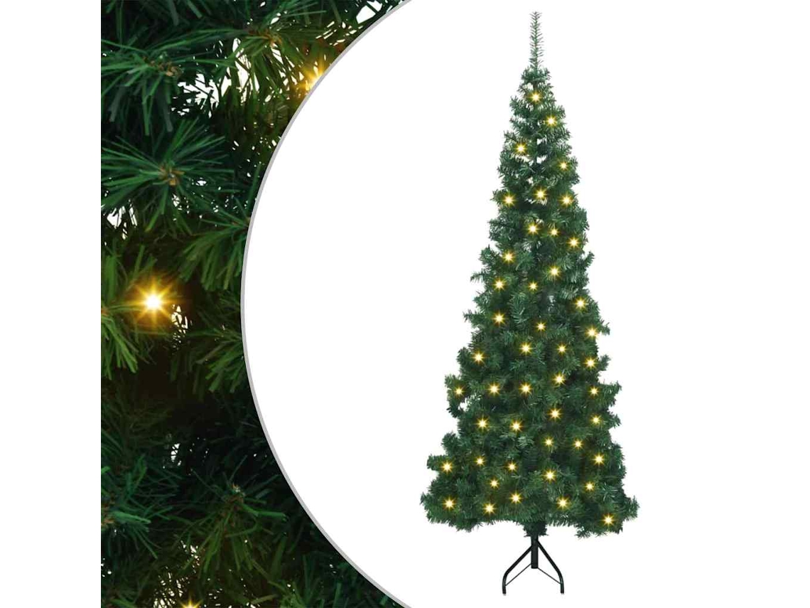 Árvore De Natal Artificial Com Luzes Pré Iluminadas Vidaxl Verde Pvc (180 Cm)