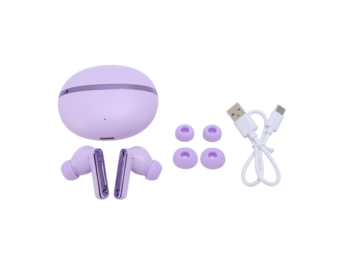 Fones Mali Tradutor, 144 Idiomas, Cancelamento de Ruído, Bluetooth 5.3, Tradução em Tempo Real, Roxo