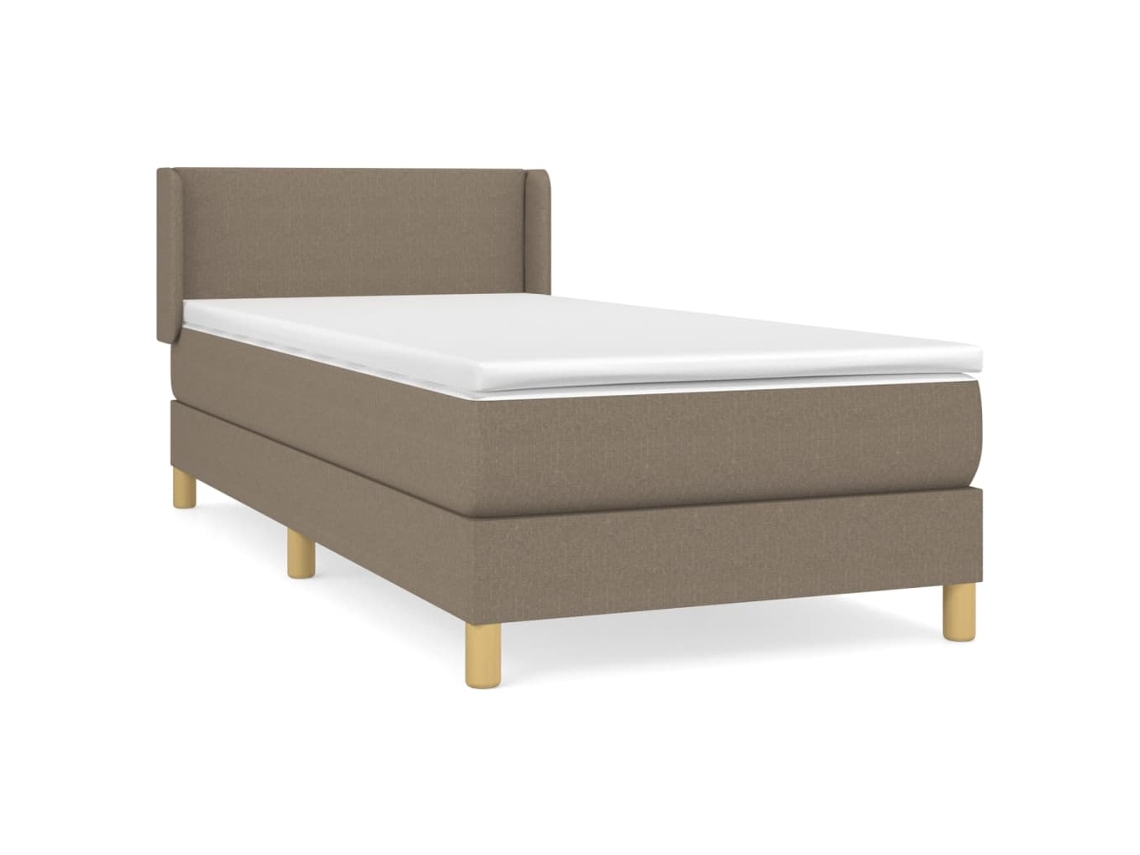 Box Spring Bed, Box Spring Beds Vidaxl Cinzento-acastanhado Tecido (90 X 200 Cm)