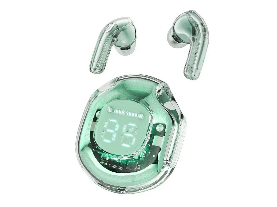 (verde) Fones De Ouvido Sem Fio Tws Bluetooth 5.3 Com Cancelamento De Ruído E Funções De Controle Por Toque.