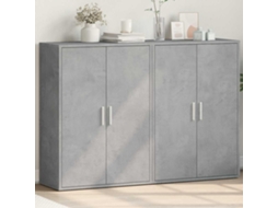 Vidaxl Aparadores 2 Pcs 60x31x84 Cm Derivados Madeira Cinzento Cimento