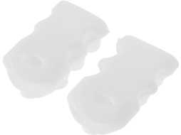 Suporte de silicone para 2 unidades de chuveiro, com ventosa, branco, sem necessidade de forro, para uso manual.