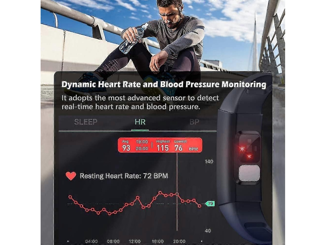 Monitor De Frequência Cardíaca Rastreador De Atividade Fitness Da Pressão Arterial