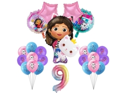 Decoração De Festa De Aniversário Gabby Dollhouse Cats, Tema Rosa, Balões, Talheres, Copos, Pratos, Kit, Decoração De Fundo, Acessórios Para Meninas E