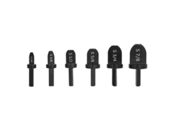 Conjunto de 6 brocas para rebitagem com cabo triangular para expansão de tubos e canos.