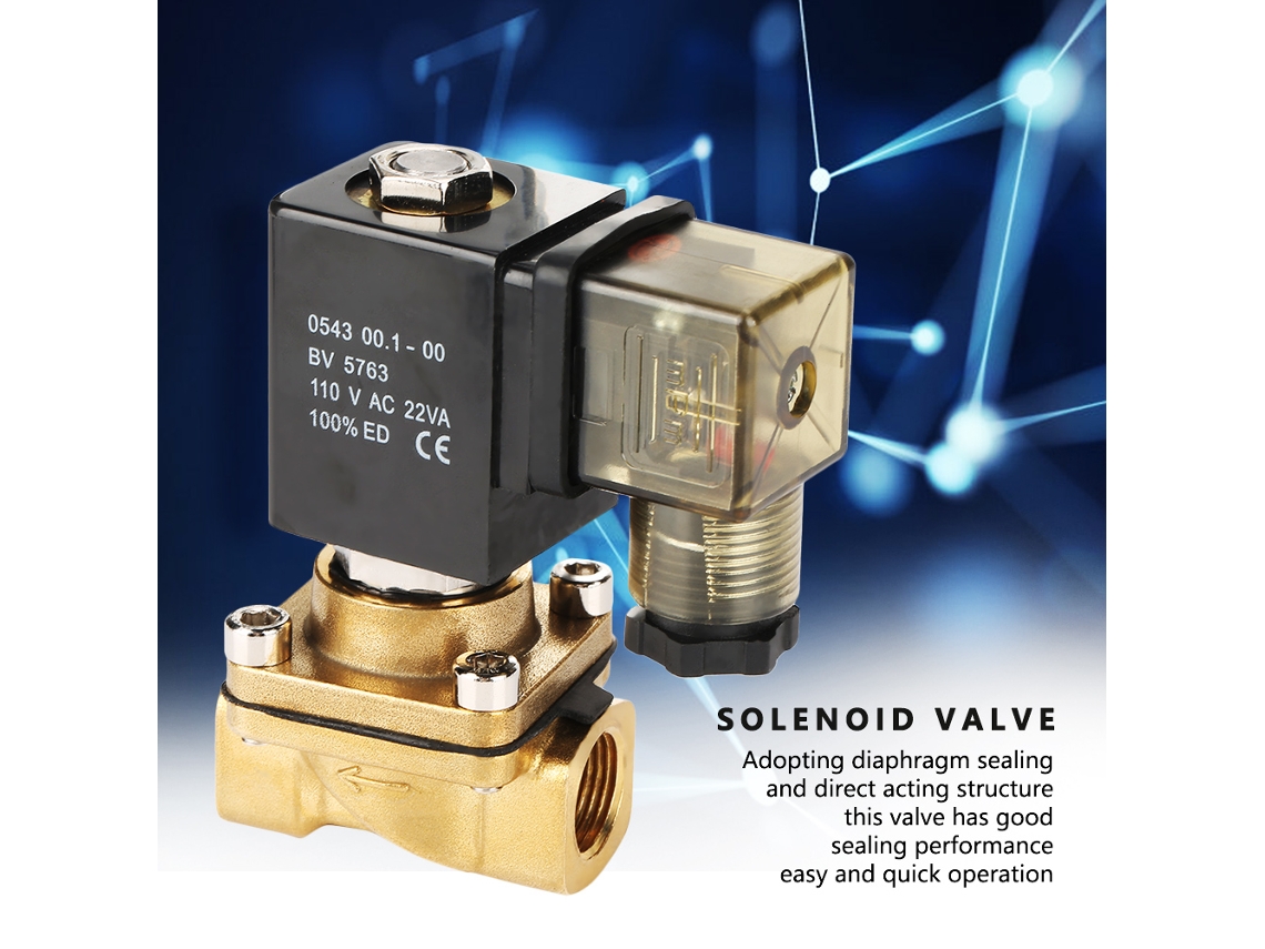 Válvula Solenóide Laxiscreed G3/8" 2 Vias, Normally Closed, 110v, Para Controle De Líquidos
