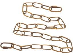 Corrente De Lustre Em Ferro Dourado 189 Cm Com Acabamento Liso E