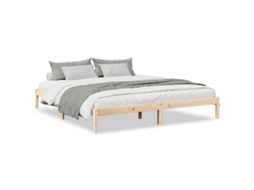 Cama Extra Longa Sem Colchão MAISON EXCLUSIVE Madeira de Pinho Maciça 200x210 cm
