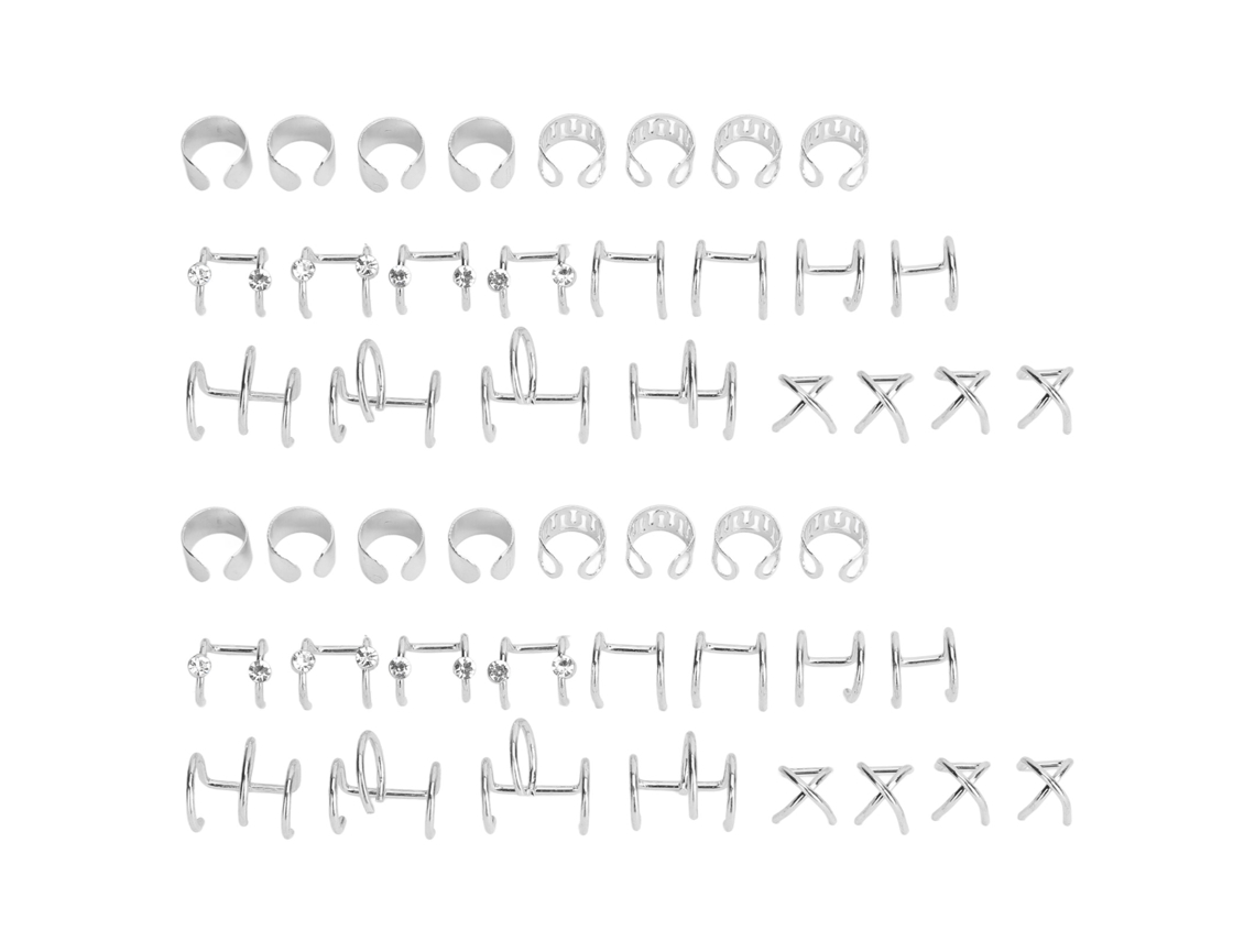 2026 48 Peças de Brincos Sem Furo e Pérolas de Tranças para Cabelo, Joias para Cabelo e Orelhas com Diversos Designs