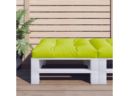 Vidaxl Almofadão P/ Sofá De Paletes 70x70x12 Cm Tecido Verde Brilhante