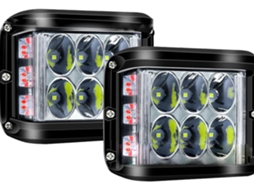 Conjunto De 2 Faróis Trabalho Led Automotivos, Luzes Estroboscópicas Para Rack De Teto Conversão Veículos Off Road