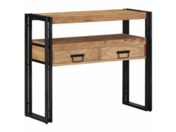 Vidaxl Aparador Castanho 90 X 33 X 75 Cm Madeira Sólida De Acácia
