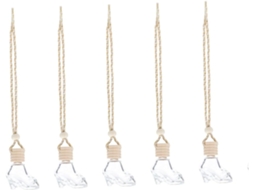 Conjunto De 5 Frascos De Perfume Suspensos Em Vidro Transparente, Formato Alto, Dispensador