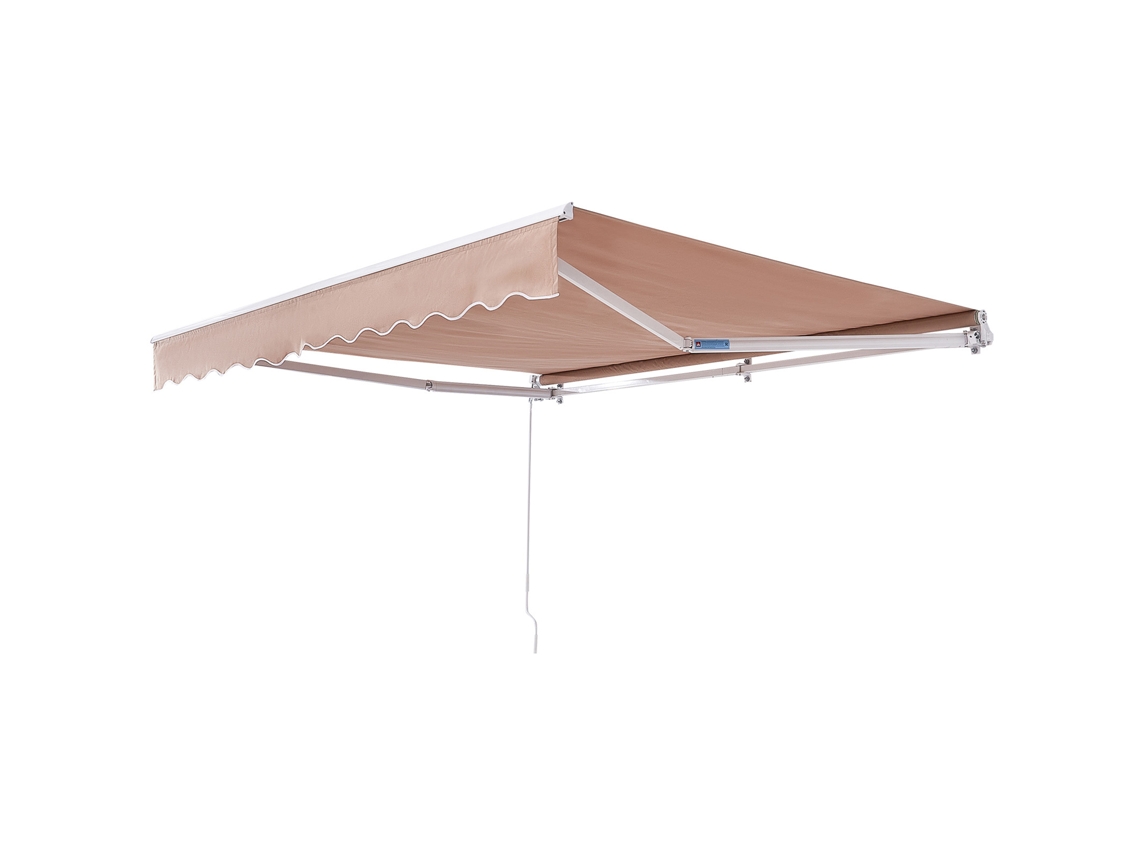 Toldo Retrátil Para Pátio Succebuy De 3 M X 2,4 M, Abrigo Para Proteção Solar Com Manivela