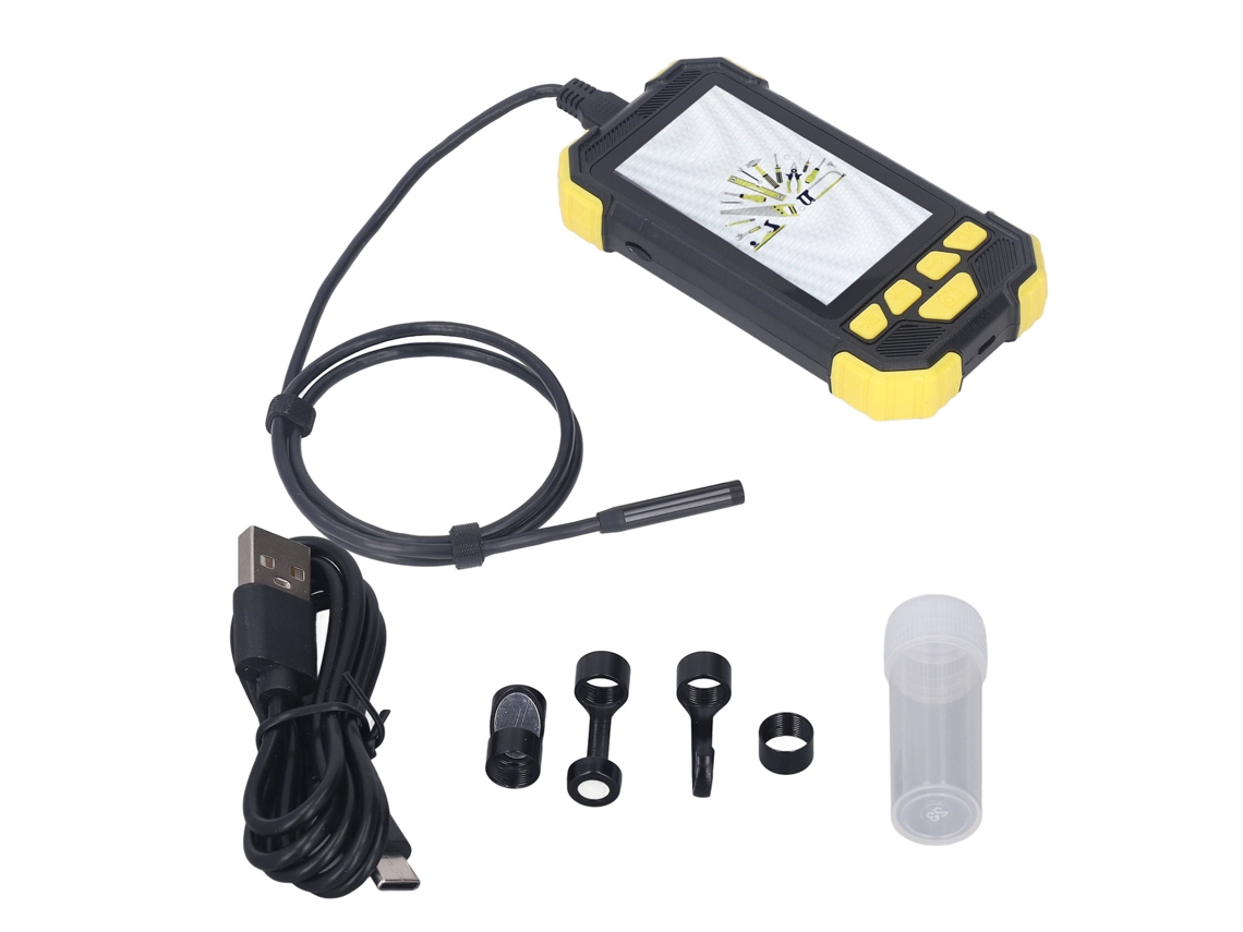 Endoscópio com tela de 4.3 polegadas câmera de inspeção 8mm Borescope Hd Ip67 5m | S/MARCA