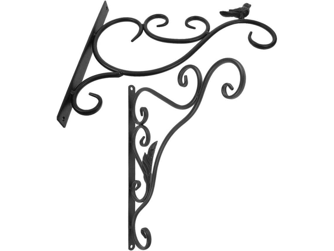 Suporte De Parede Para Flores, 2 Peças, Em Metal, Para Vasos, Ideal Para Decorar Jardins E Varandas. Gokoco