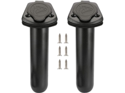 2 unidades suporte de vara de pesca plástico recessado para kayak com tampas, acessório de pesca