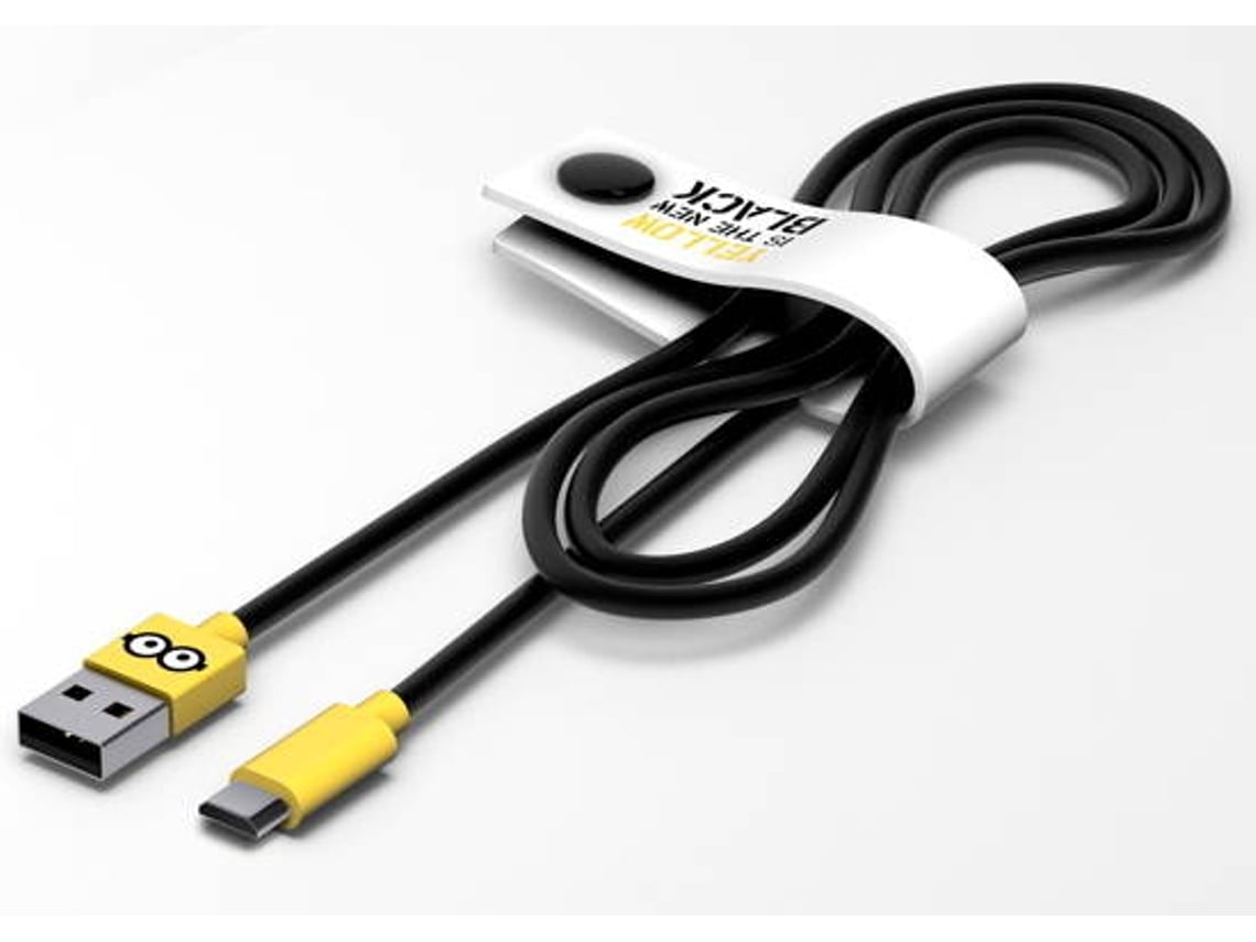 Cabo TRIBE Minions (USB - Micro-USB - 1.2m - Preto)