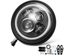 Farol Redondo De Led E Iluminação Potente Para Todo O Veículo, Com Ventilação, Sistema Antiembaçante E Construção Robusta.
