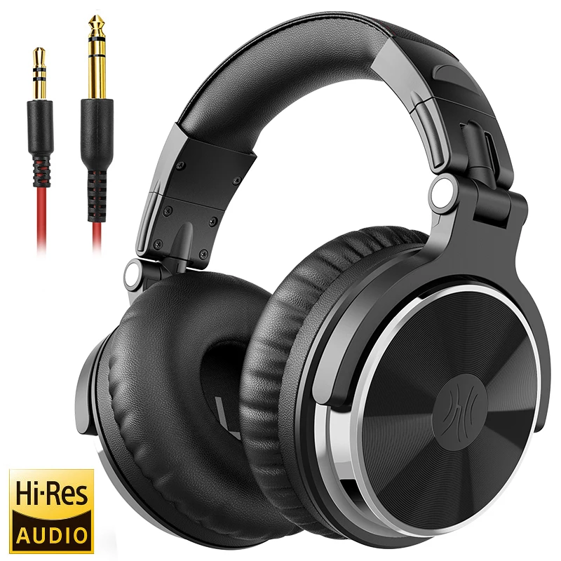 (preto) Fones De Ouvido Com Fio Para Dj Com Graves Estéreo, Recursos Para Jogos E Microfone.