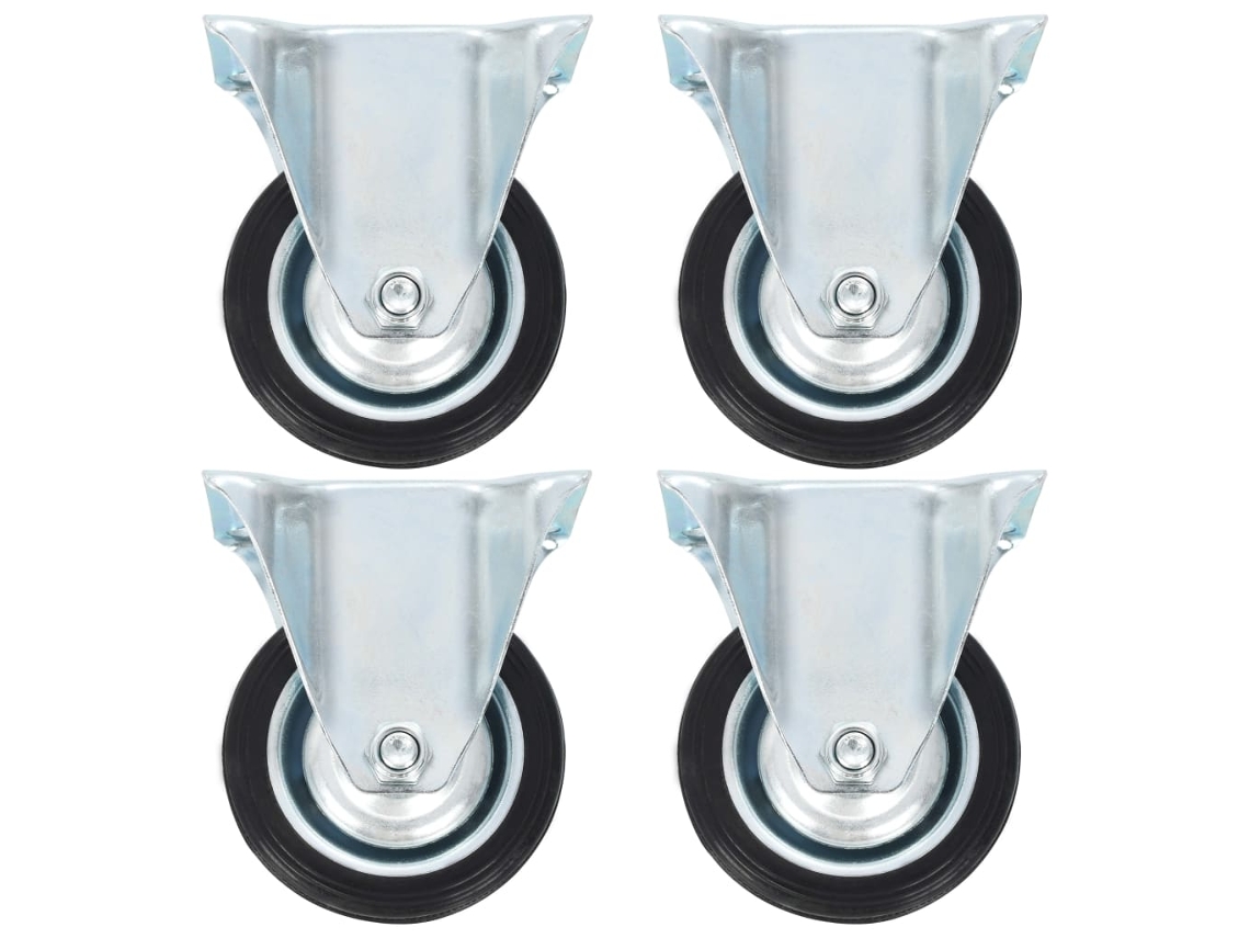 Vidaxl Rodas Fixas 4 Pcs 75 Mm