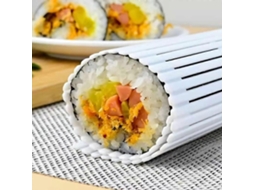 Kit DIY de esteira de plástico PP reutilizável para enrolar sushi e bolos.