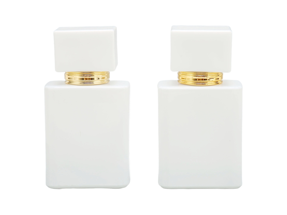 2 Piezas Botella De Perfume De Vidrio Vacía 30ml Con Atomizador Y Boquilla Dorada