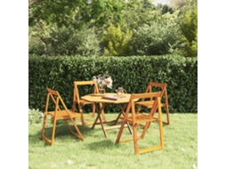 Cadeiras De Jardim Dobrãveis 4 Pcs Madeira Acãcia Maciã§a DKD HOME DECOR